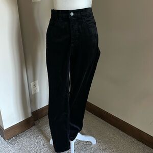LOFT VELVET STRAIGHT PANTS Jet Black 
size 26